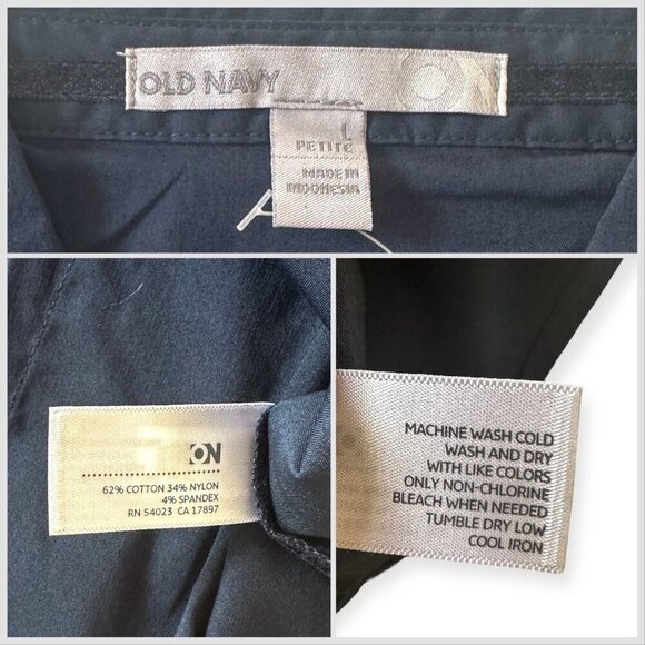 A set of 3 Old Navy Shirts, Size PL, Black, Blue, White, New - Picture 11 of 16